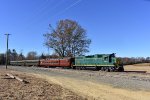 The 2003 leads the passenger special back across E Lake Rd xing in Woodstown. This spot is a few tenths of a mile south of the South Woodstown Station.